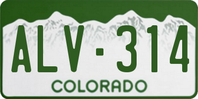 CO license plate ALV314