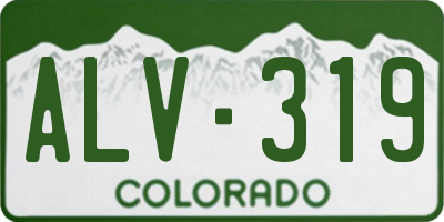 CO license plate ALV319