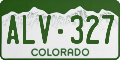 CO license plate ALV327