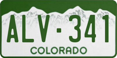 CO license plate ALV341