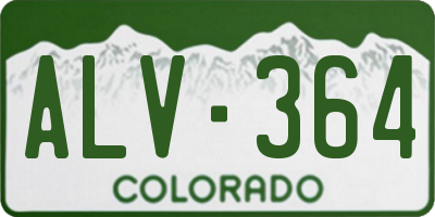 CO license plate ALV364