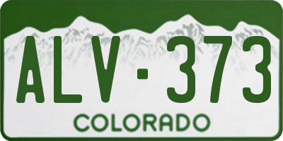 CO license plate ALV373