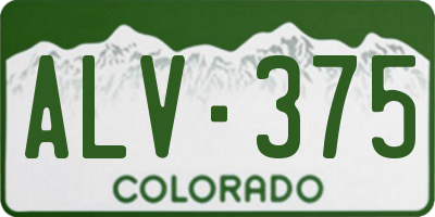 CO license plate ALV375