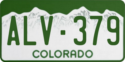 CO license plate ALV379