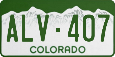 CO license plate ALV407