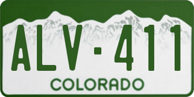CO license plate ALV411