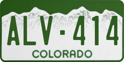 CO license plate ALV414