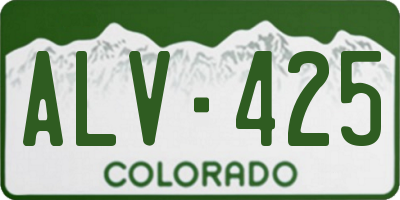 CO license plate ALV425