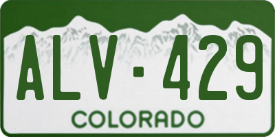 CO license plate ALV429