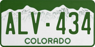 CO license plate ALV434