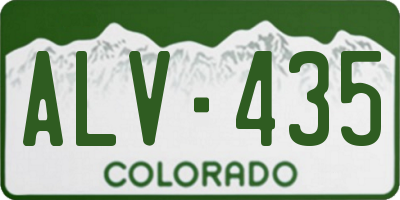 CO license plate ALV435
