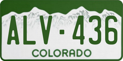 CO license plate ALV436