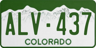 CO license plate ALV437