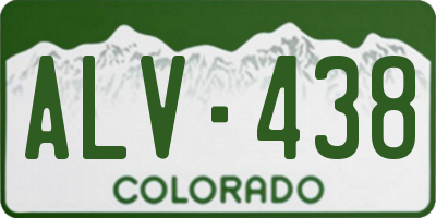 CO license plate ALV438