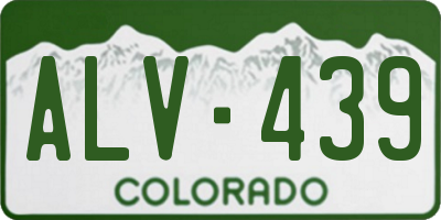 CO license plate ALV439