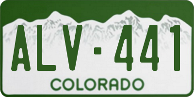 CO license plate ALV441