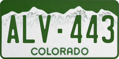 CO license plate ALV443