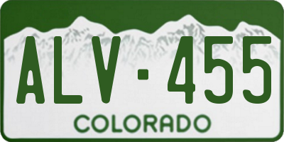 CO license plate ALV455