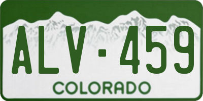 CO license plate ALV459