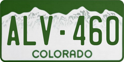 CO license plate ALV460