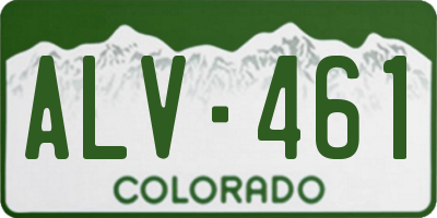 CO license plate ALV461