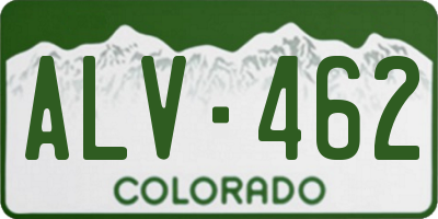 CO license plate ALV462