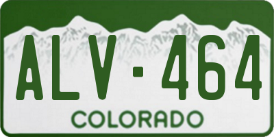 CO license plate ALV464