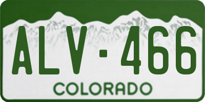 CO license plate ALV466