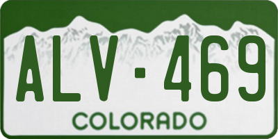 CO license plate ALV469