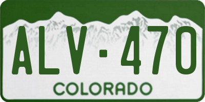 CO license plate ALV470
