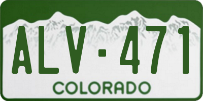 CO license plate ALV471