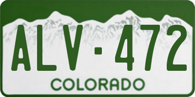 CO license plate ALV472