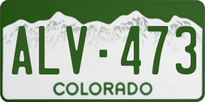 CO license plate ALV473