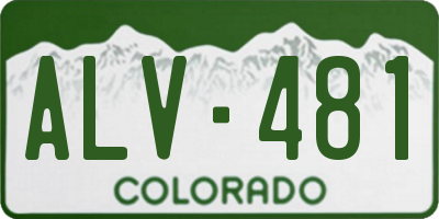 CO license plate ALV481