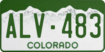 CO license plate ALV483
