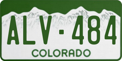 CO license plate ALV484