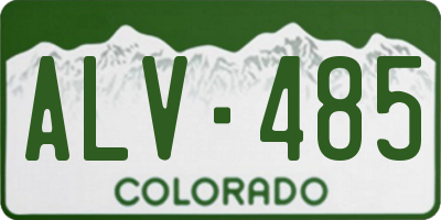 CO license plate ALV485