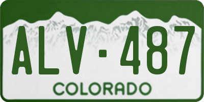 CO license plate ALV487