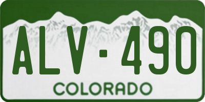 CO license plate ALV490