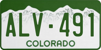 CO license plate ALV491