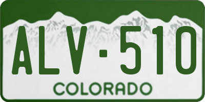 CO license plate ALV510