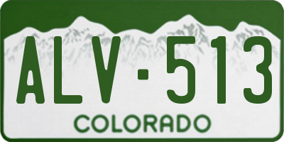 CO license plate ALV513