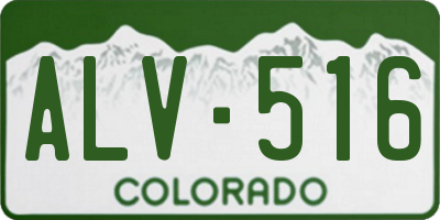 CO license plate ALV516
