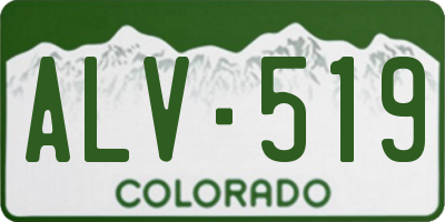 CO license plate ALV519