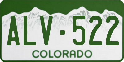 CO license plate ALV522