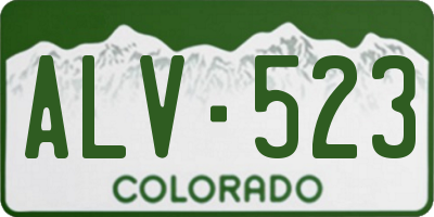 CO license plate ALV523