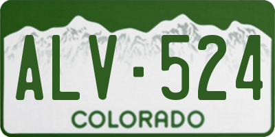 CO license plate ALV524