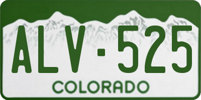 CO license plate ALV525