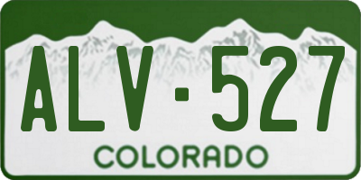 CO license plate ALV527