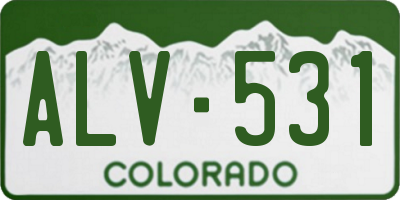 CO license plate ALV531